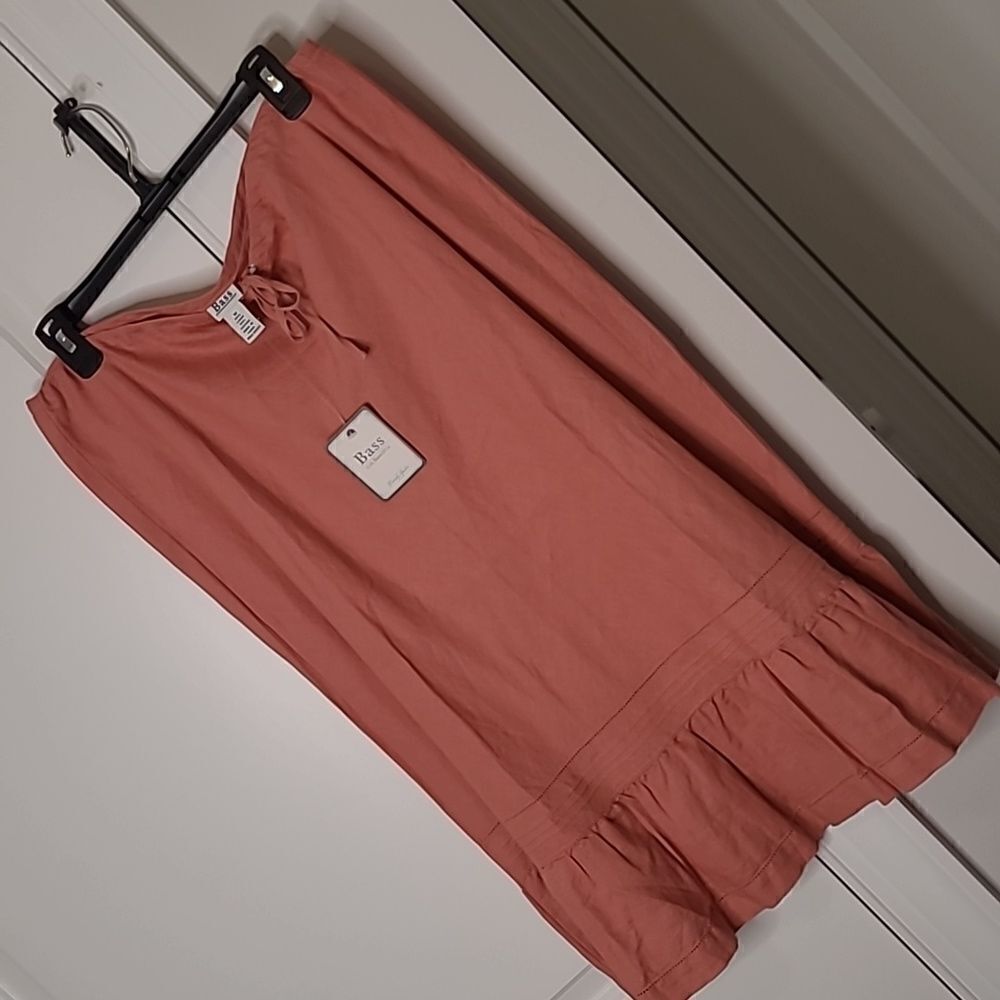 G H Bass & Co sz M 60% linin 40% cotton  tie waist skirt NWT